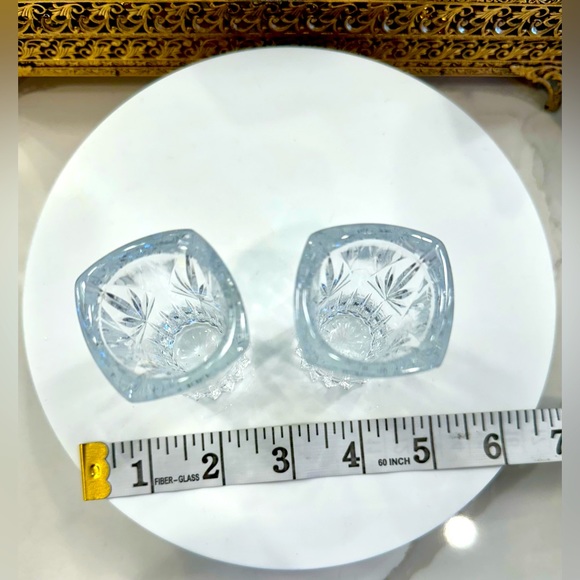 Princess House VTG 1988 Royal Highlights Cut Lead Crystal Mini Vases, 2, NIB EUC - Picture 11 of 17